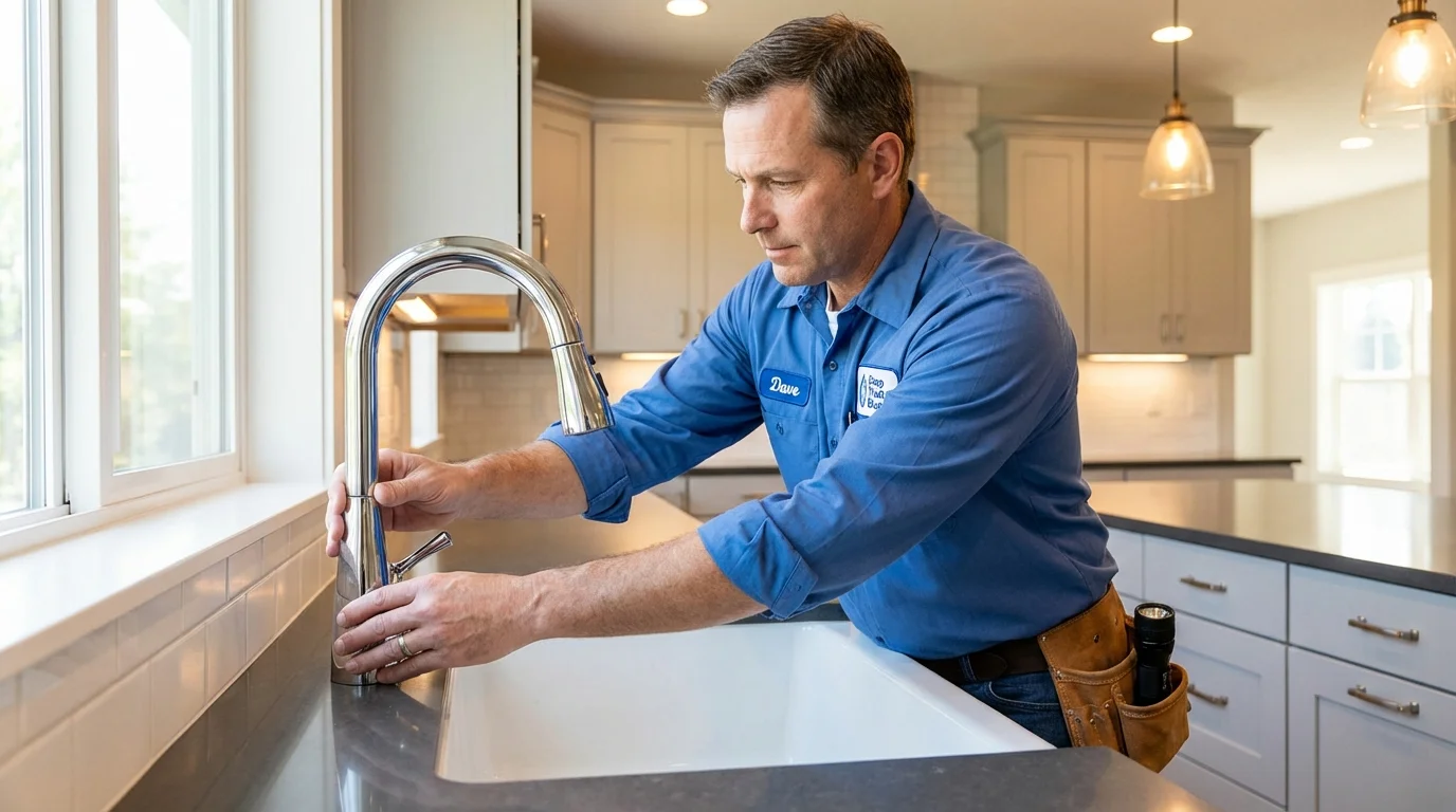 Kitchen faucet installation by Johns Plumbing LLC in Milliken